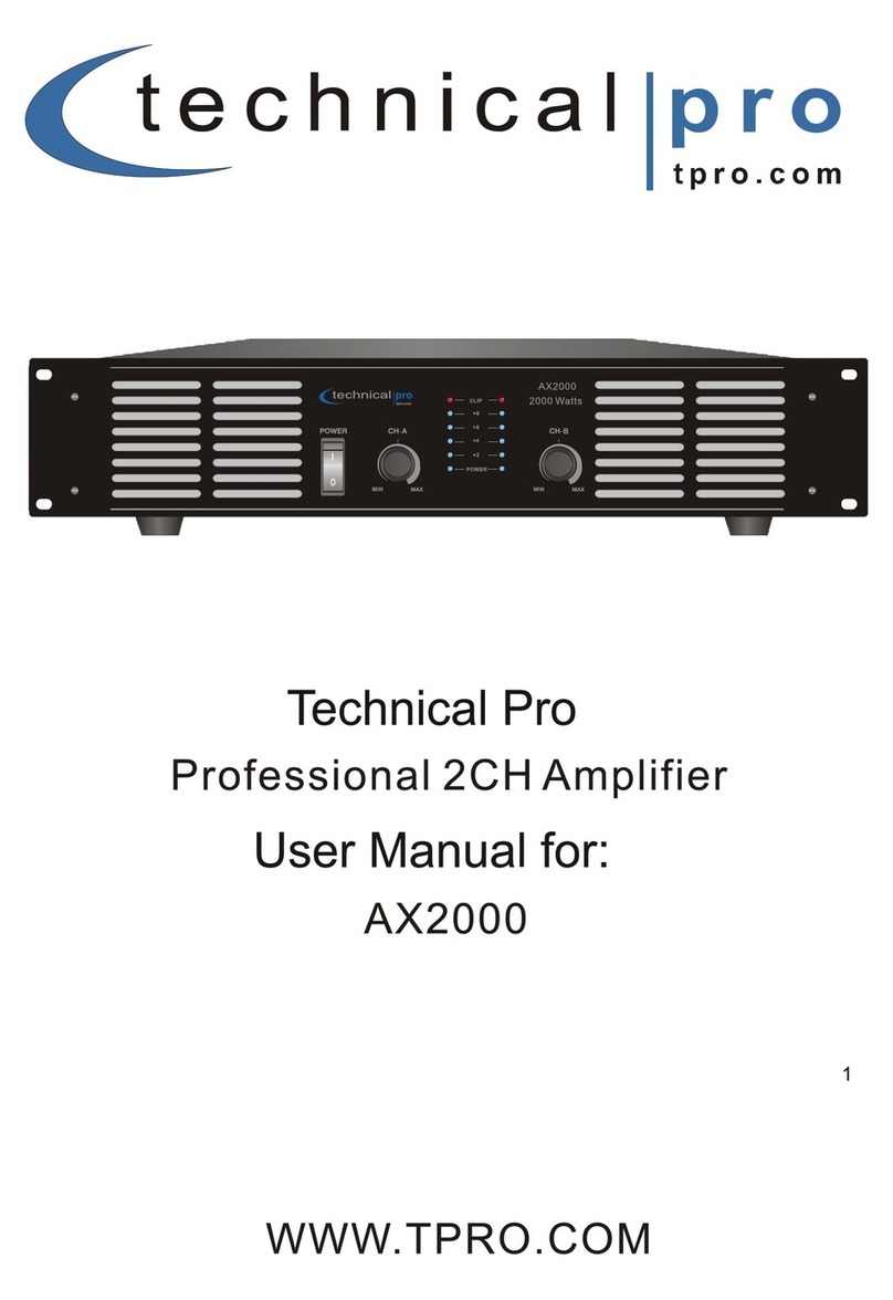 Technical Pro AX2000 User manual