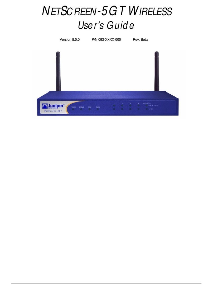 Juniper NetScreen-5GT Wireless User manual Juniper NetScreen-5GT Wireless User manual