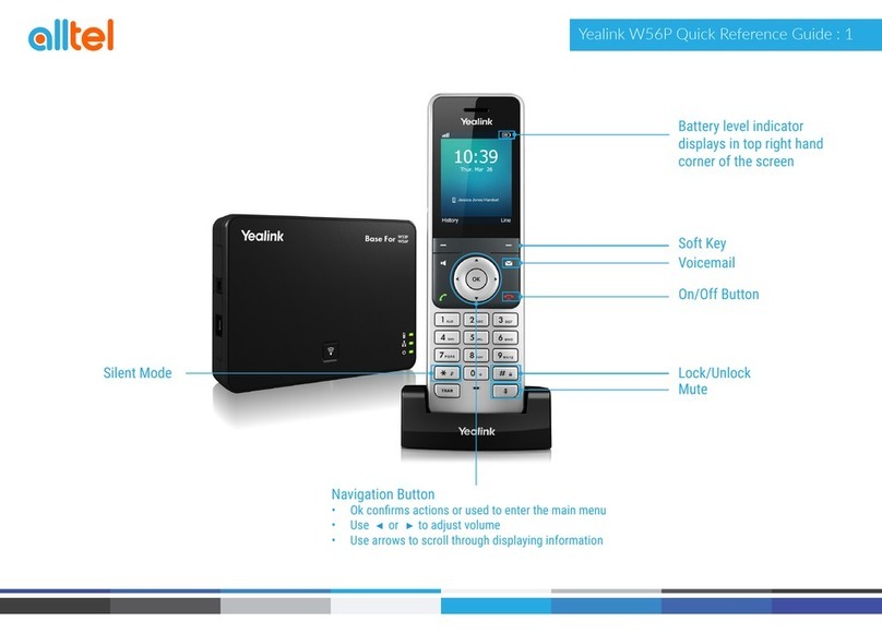 Yealink W56P Telesystem Quick reference guide