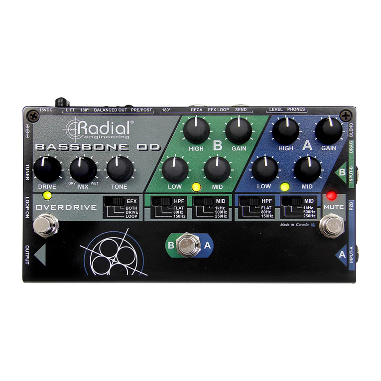 Radial Engineering BASSBONE OD User manual Radial Engineering BASSBONE OD User manual