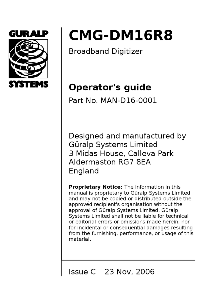 Guralp Systems CMG-DM16R8 operating guide
