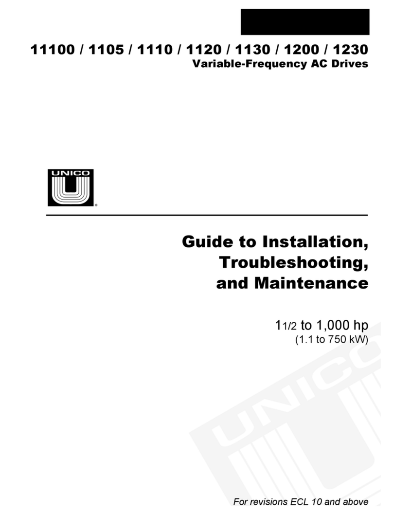 Unico 11100 Installation and troubleshooting guide
