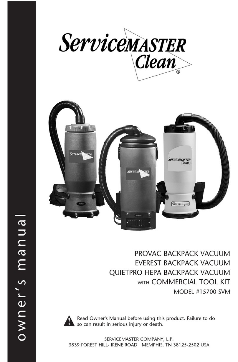 ServiceMASTER Clean 15700 SVM owner's manual