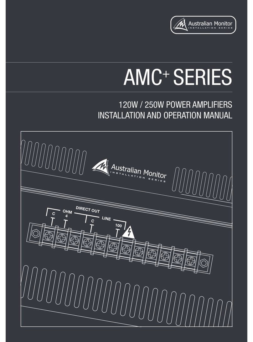 AUSTRALIAN MONITOR AMC+120P Installation and operation manual