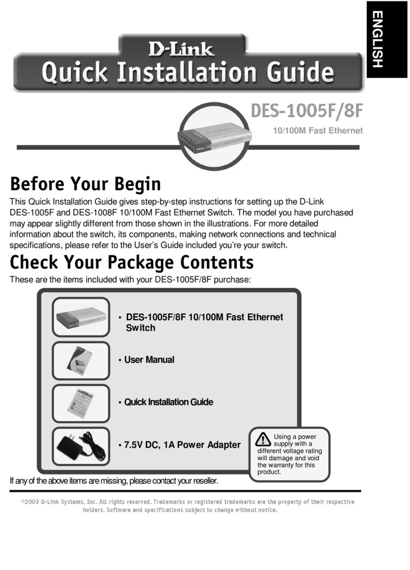 D-Link DES-1005F User manual