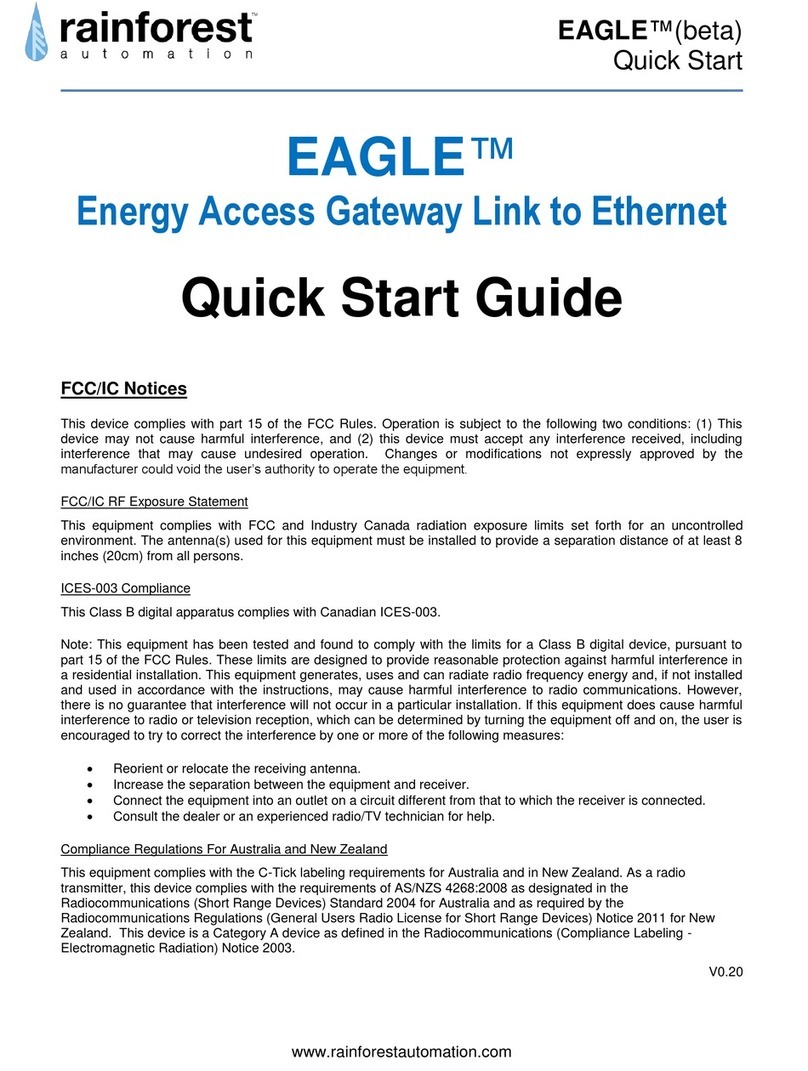 Rainforest Automation RFA-Z109 EAGLE quick start guide