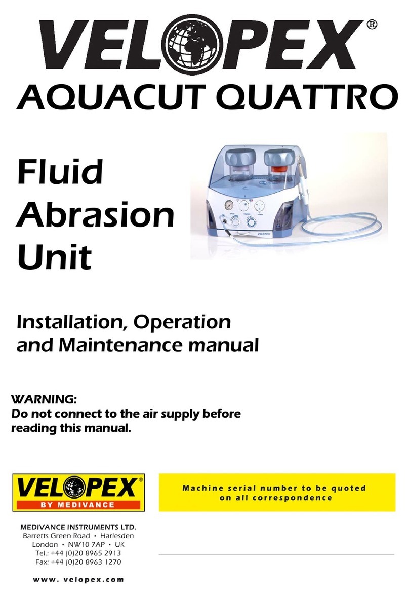 Velopex AQUACUT QUATTRO Installation, operation and maintenance manual