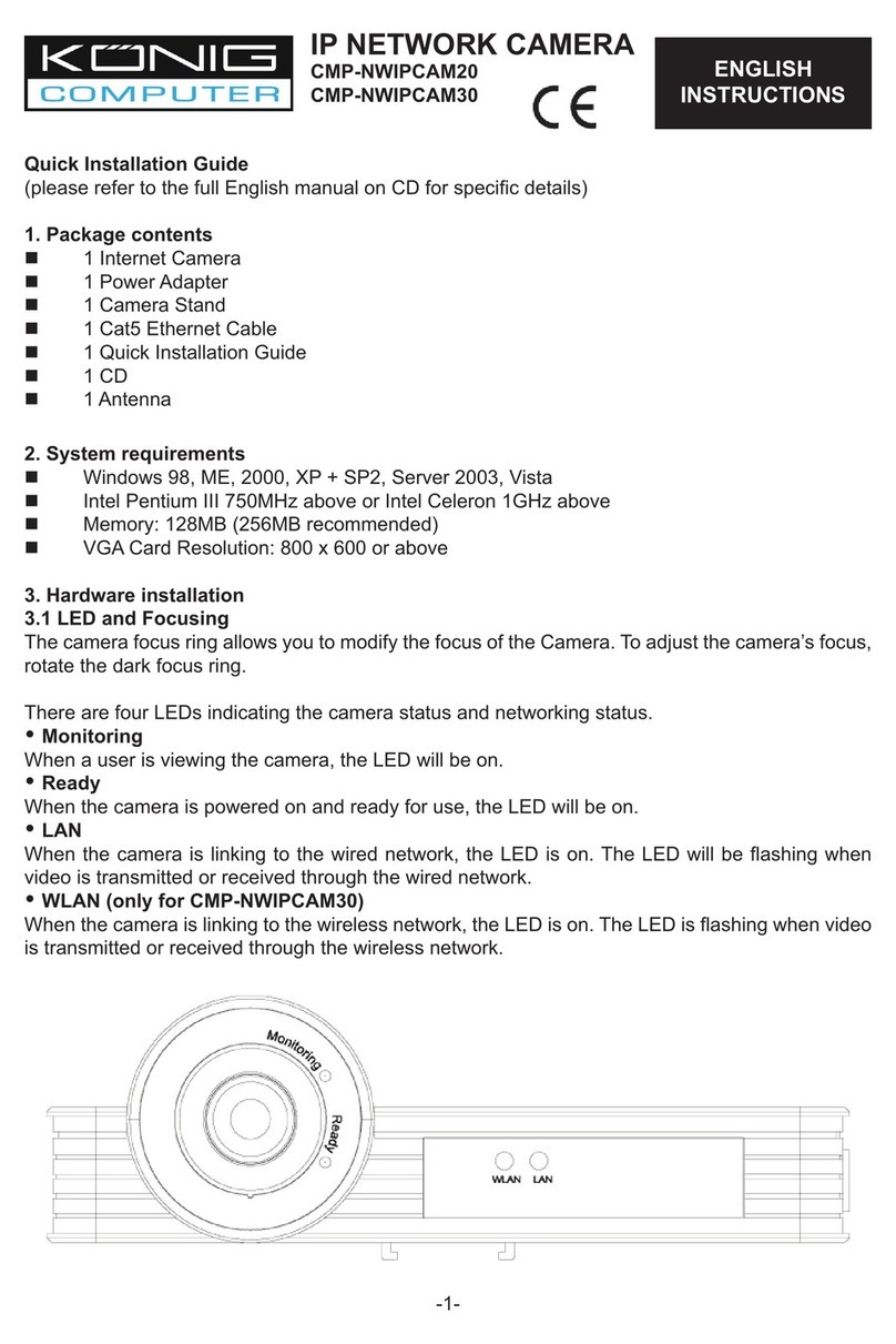 Konig CMP-NWIPCAM20 Quick installation guide Konig CMP-NWIPCAM20 Quick installation guide