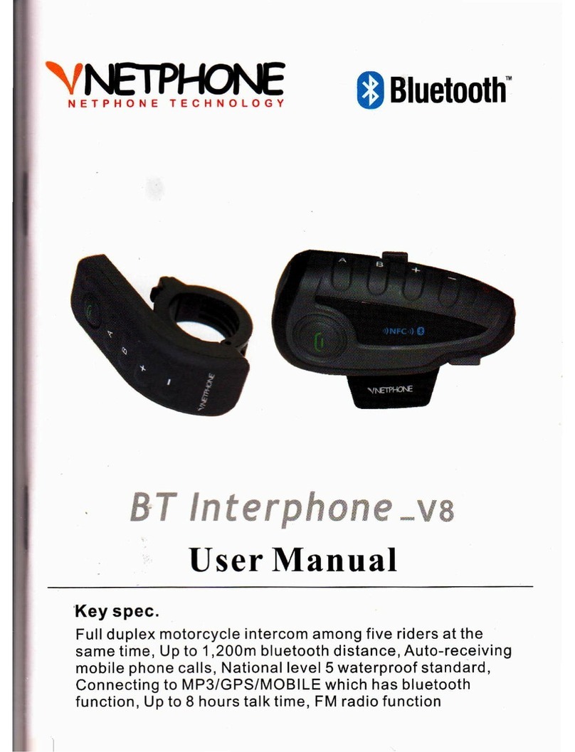 NETPHONE BT INTERPHONE V8 user manual