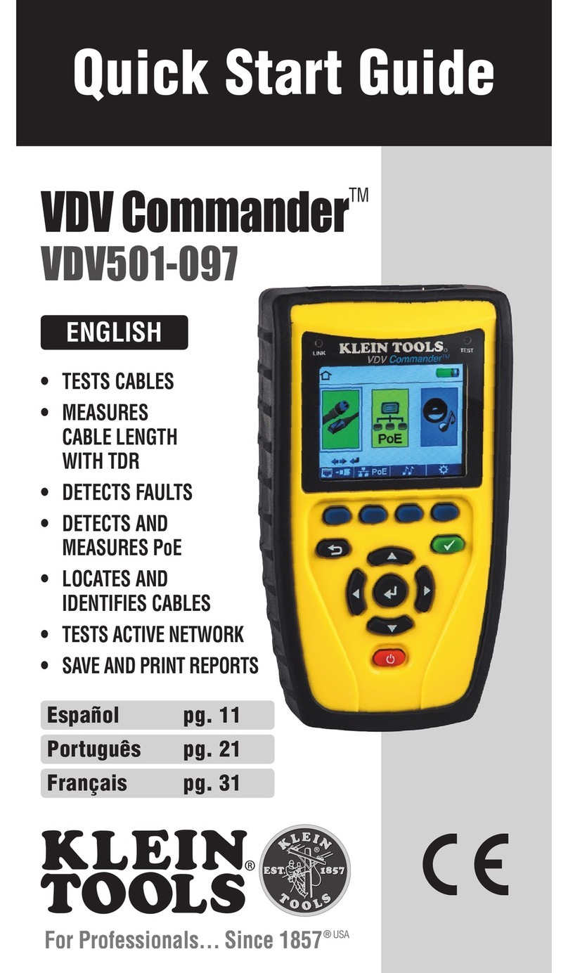 Klein Tools VDV Commander VDV501-097 User manual