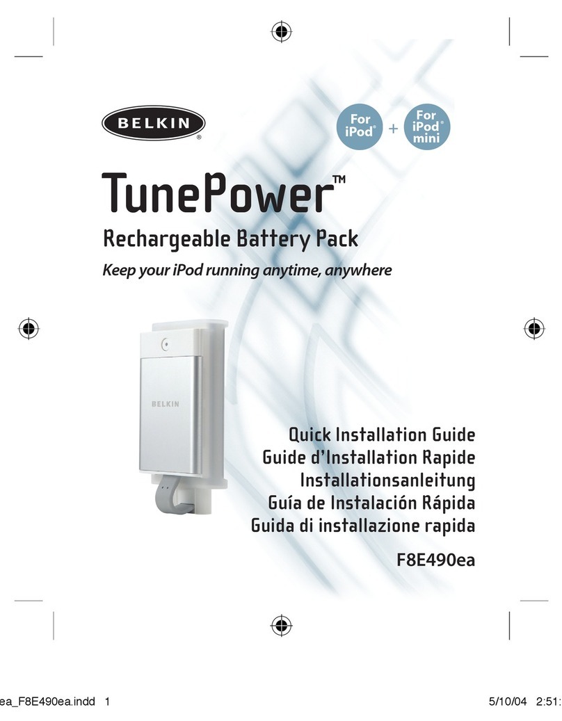 Belkin TUNEPOWER F8E490EA Quick installation guide