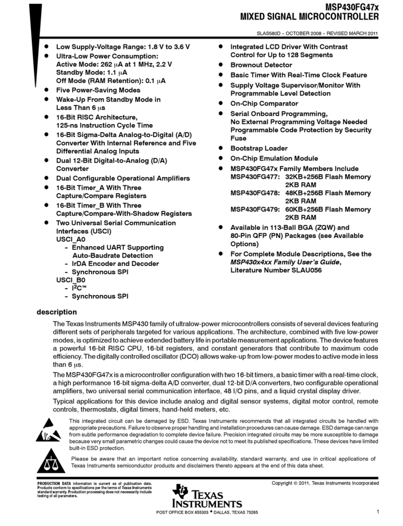 Texas Instruments MSP430FG47x User manual