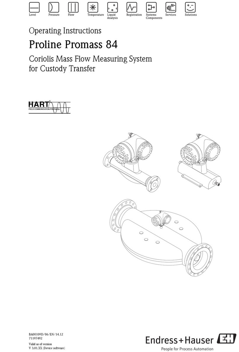 Endress+Hauser Proline Promass 84 User manual