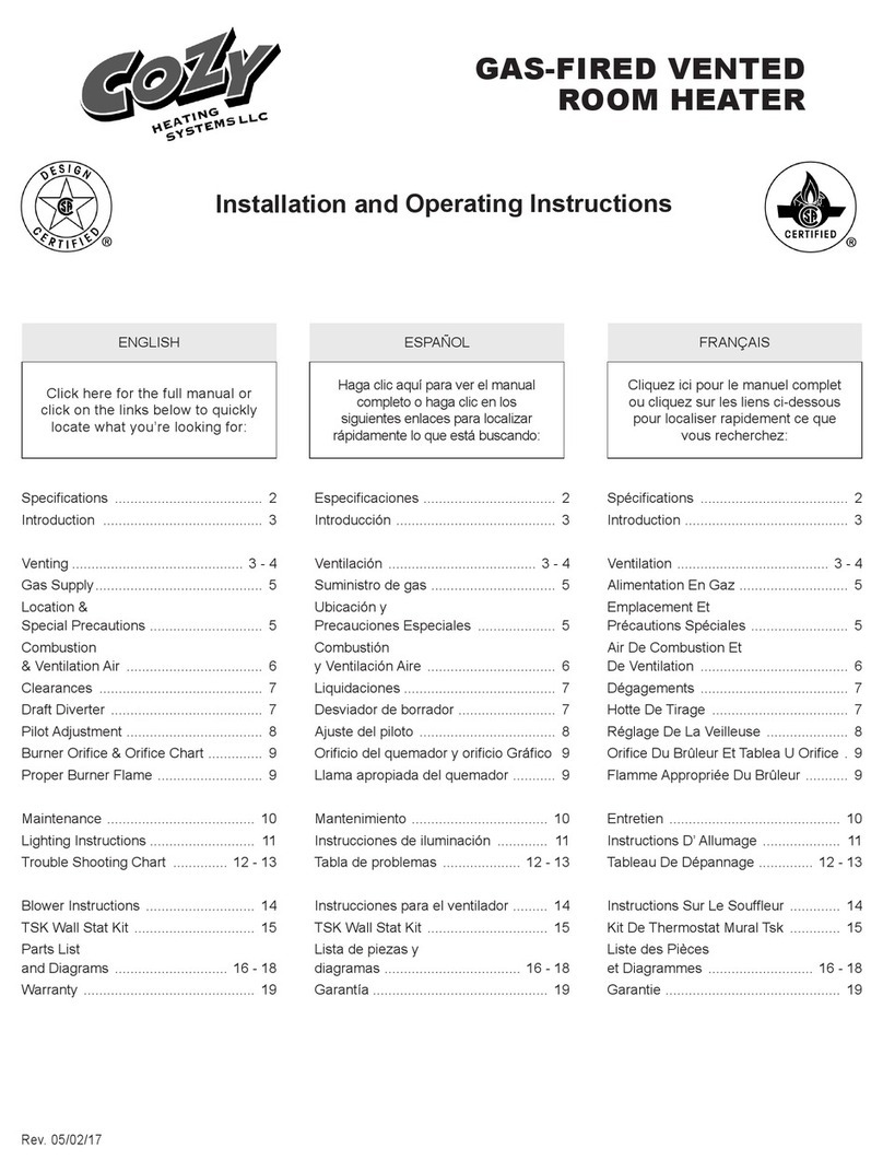 COZY VC201C User manual