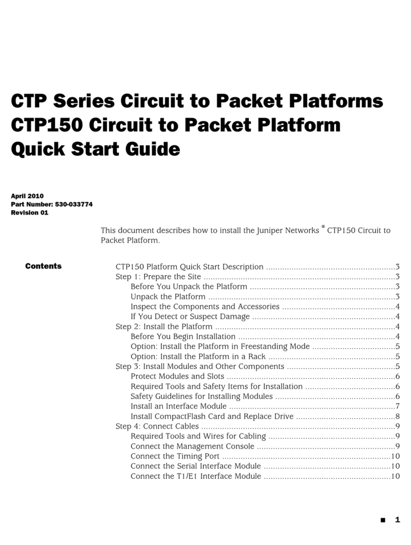 Juniper CTP150 User manual Juniper CTP150 User manual