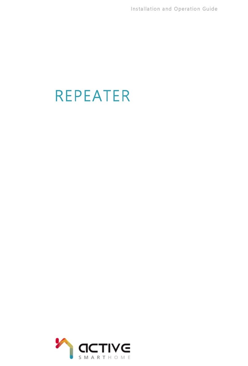 Active SmartHome Repeater Installation and operation guide