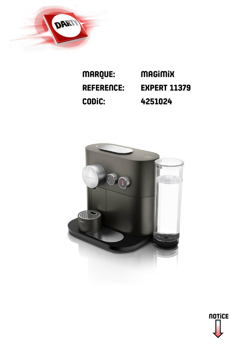 MAGIMIX Nespresso Expert M500 User manual