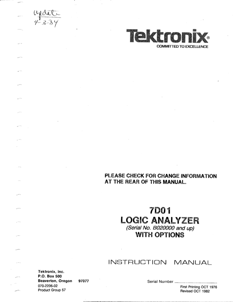 Tektronix 7D01 User manual