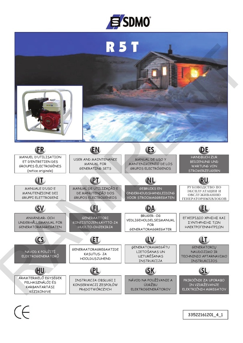 SDMO R5T Operating instructions