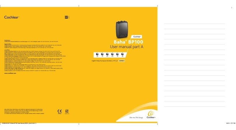 Cochlear Baha BP100 user manual