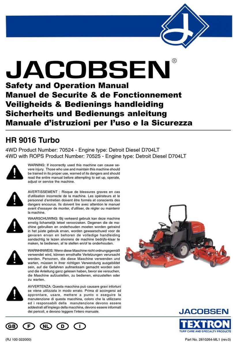 Jacobsen HR 9016 Turbo Installation manual