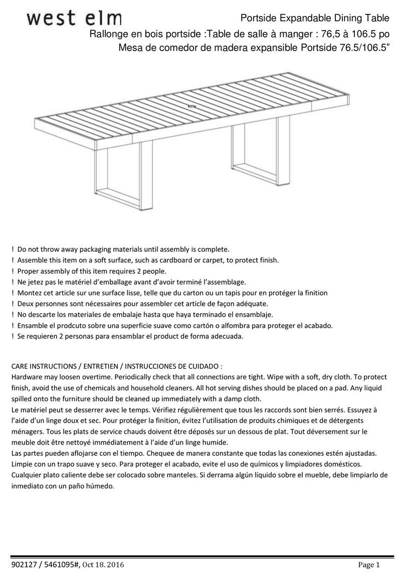 West Elm 902127 User manual West Elm 902127 User manual