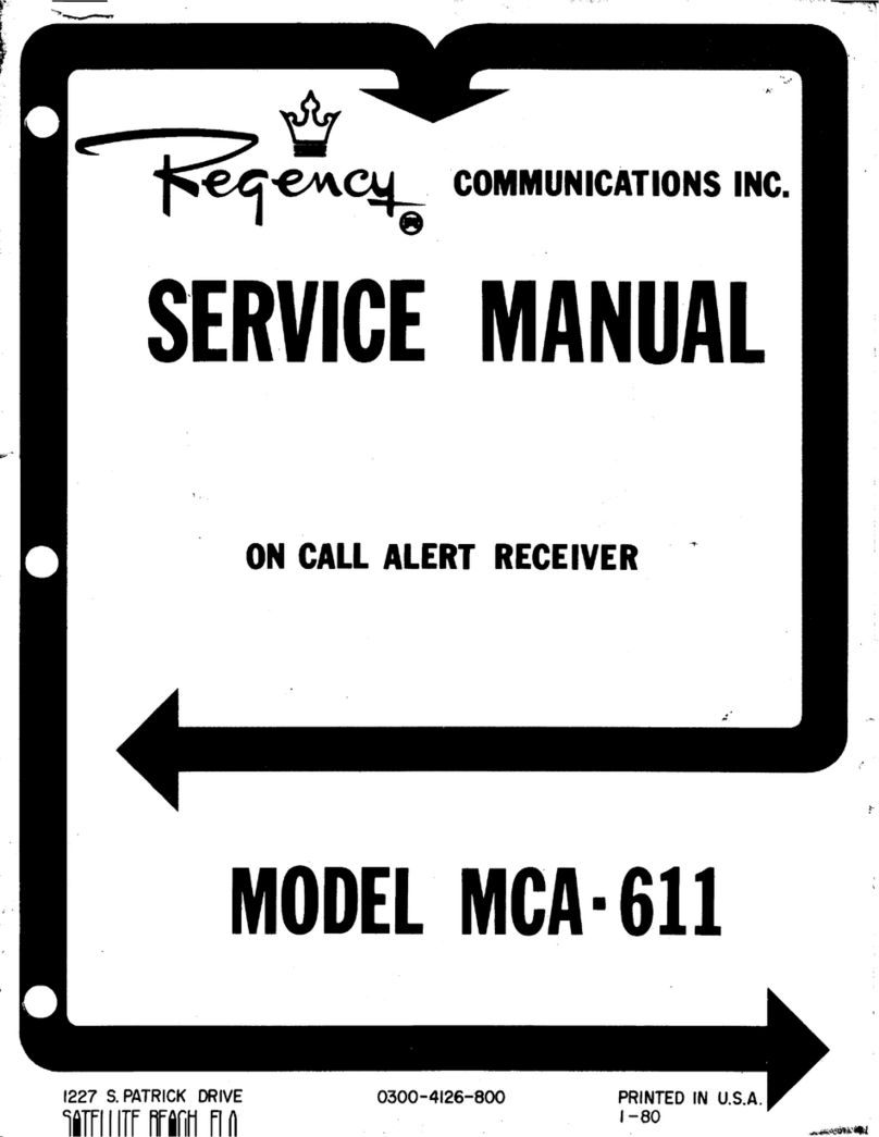 Regency MCA-611 Service manual
