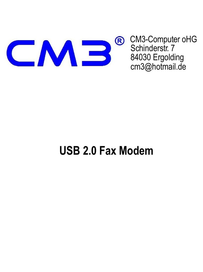 CM3-Computer USB 2.0 Fax Modem user manual