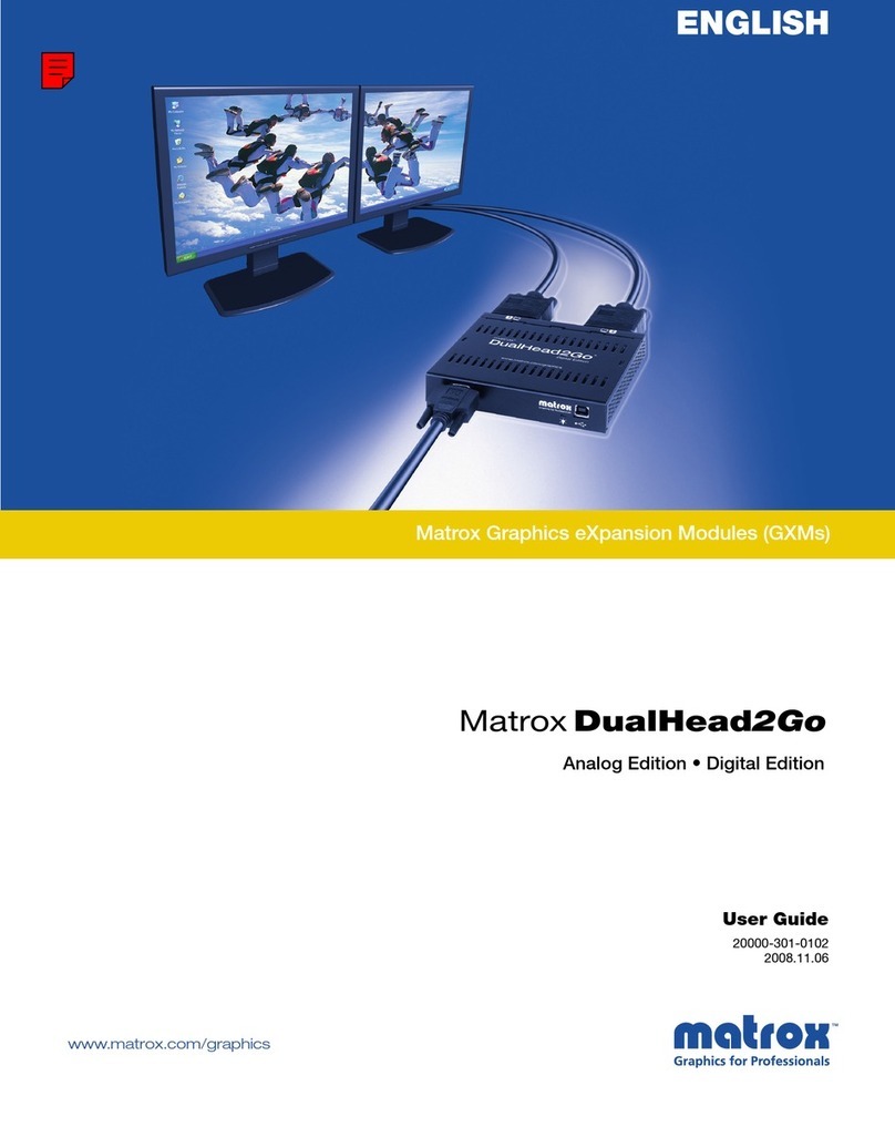 Matrox DualHead2Go User manual Matrox DualHead2Go User manual