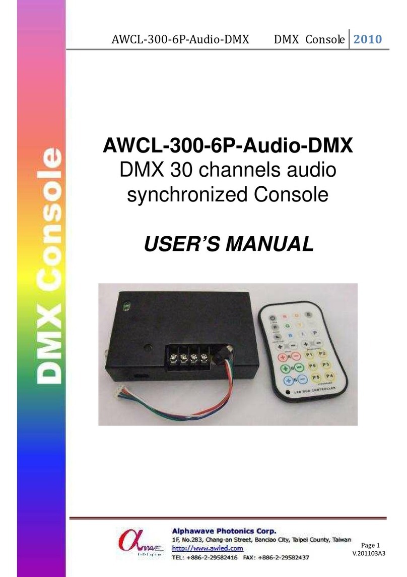 Alphawave AWCL-300-6P-Audio-DMX user manual