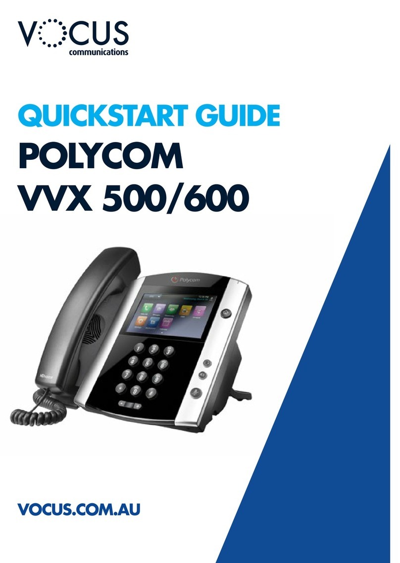 Vocus Communications POLYCOM VVX 500 quick start guide
