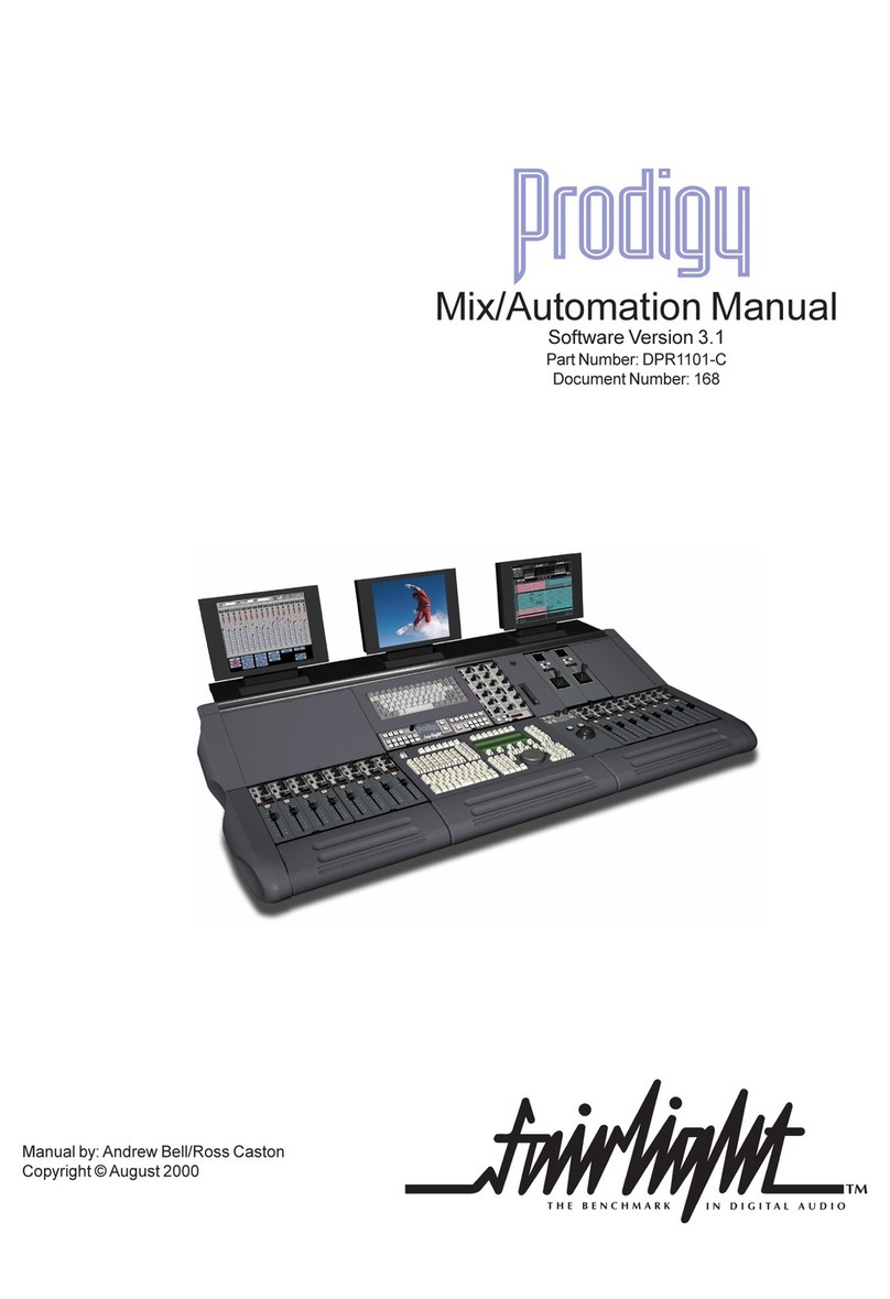 Fairlight Prodigy User manual