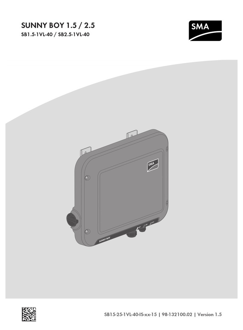 SMA SUNNY BOY 1.5 User manual