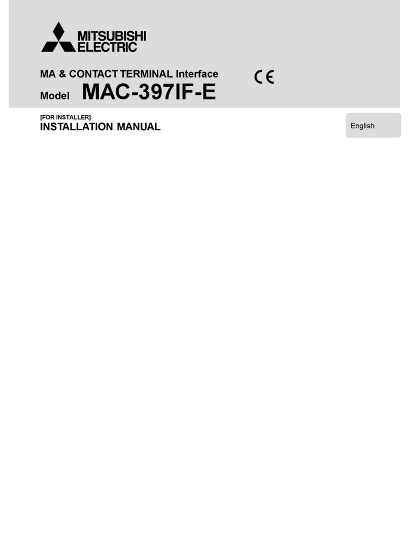 Mitsubishi MAC-397IF-E User manual Mitsubishi MAC-397IF-E User manual
