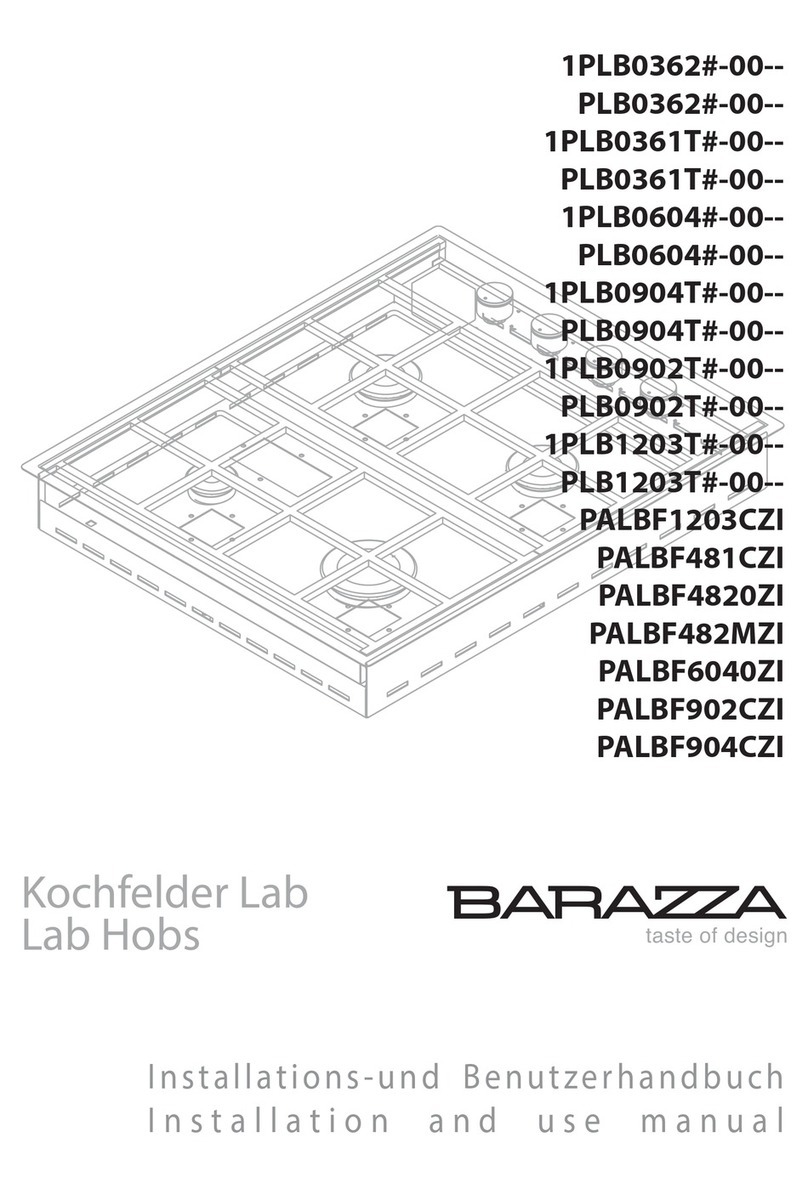 Barazza 1PLB0362X-00 series Installation and use manual