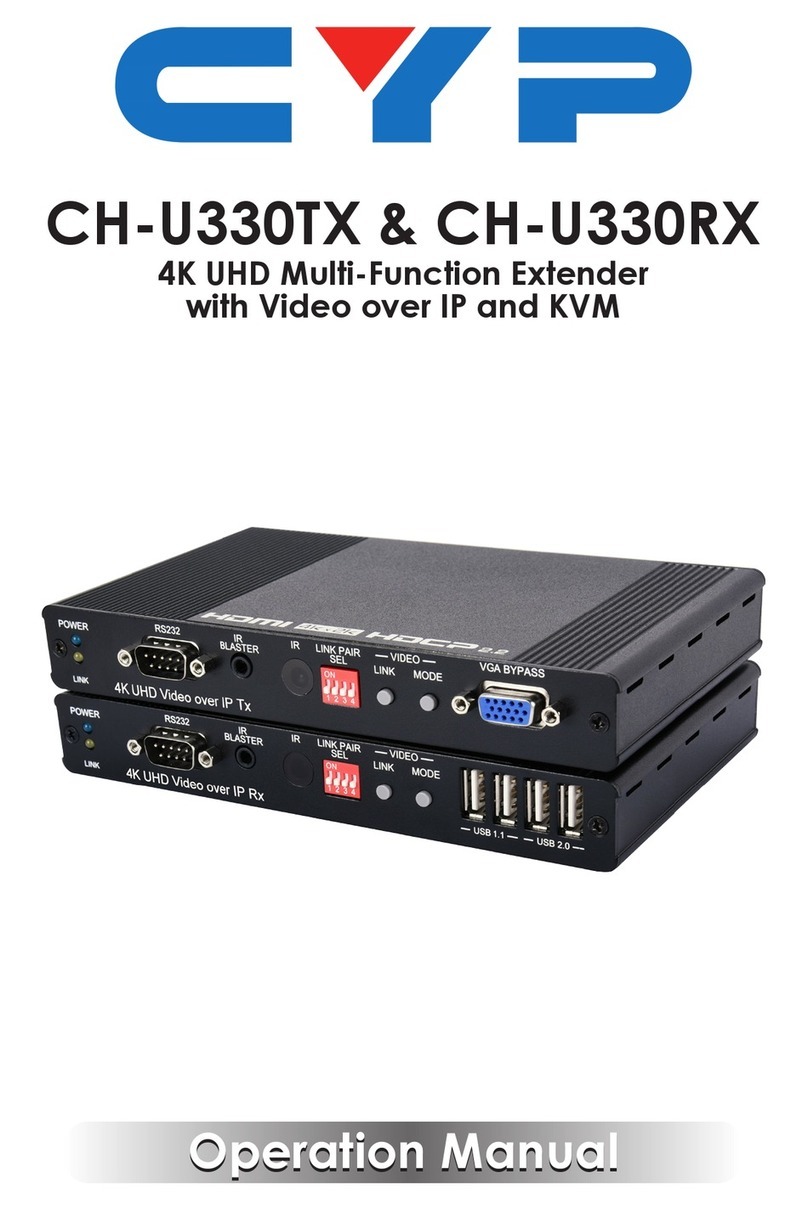 CYP CH-U330TX Operation manual