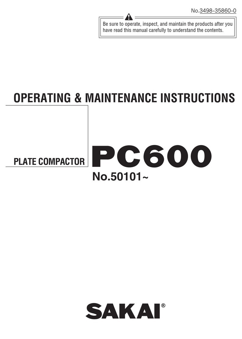 Sakai PC600 Operating & maintenance instructions