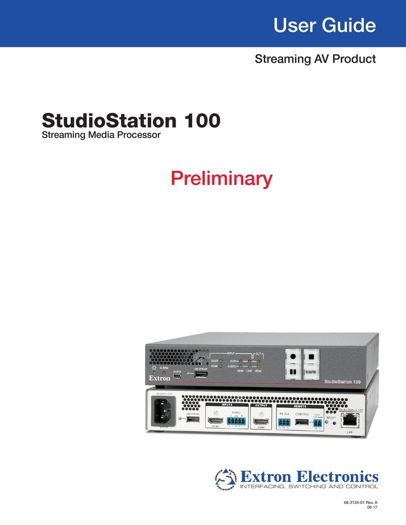 Extron electronics StudioStation 100 User manual