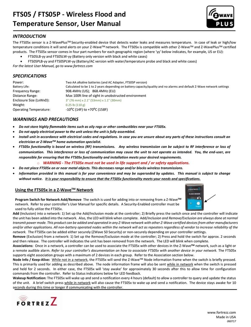 FortrezZ FTS05 user manual