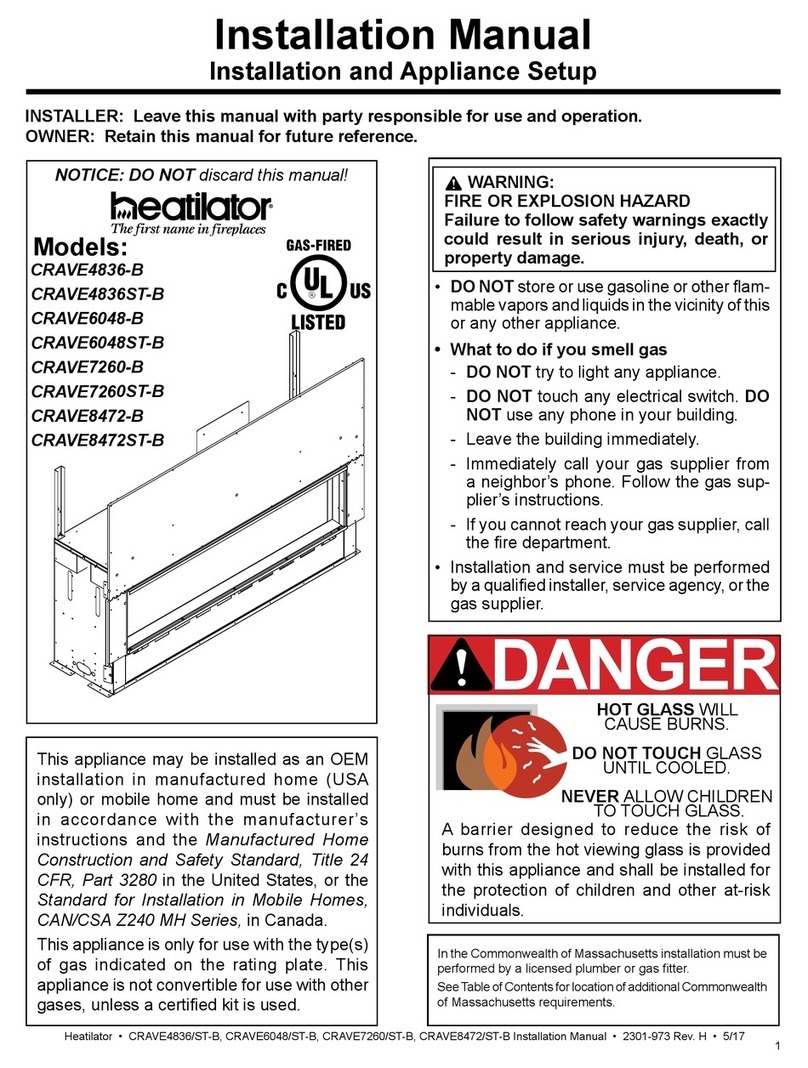Heatilator CRAVE4836-B User manual
