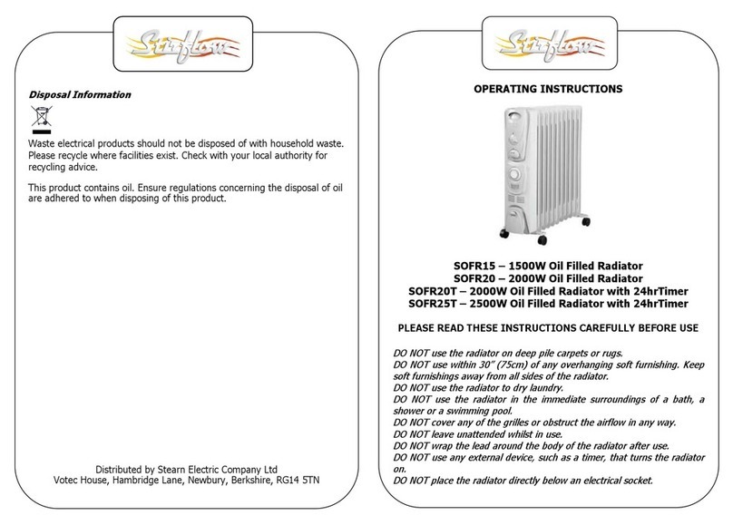 Stirflow SOFR15 operating instructions
