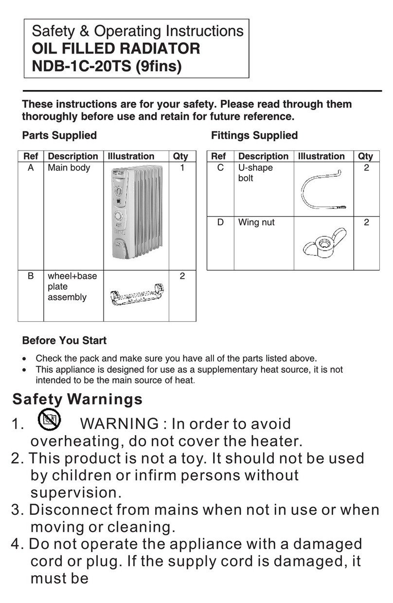 SFD NDB-1C-20TS Safety & Operating Instructions