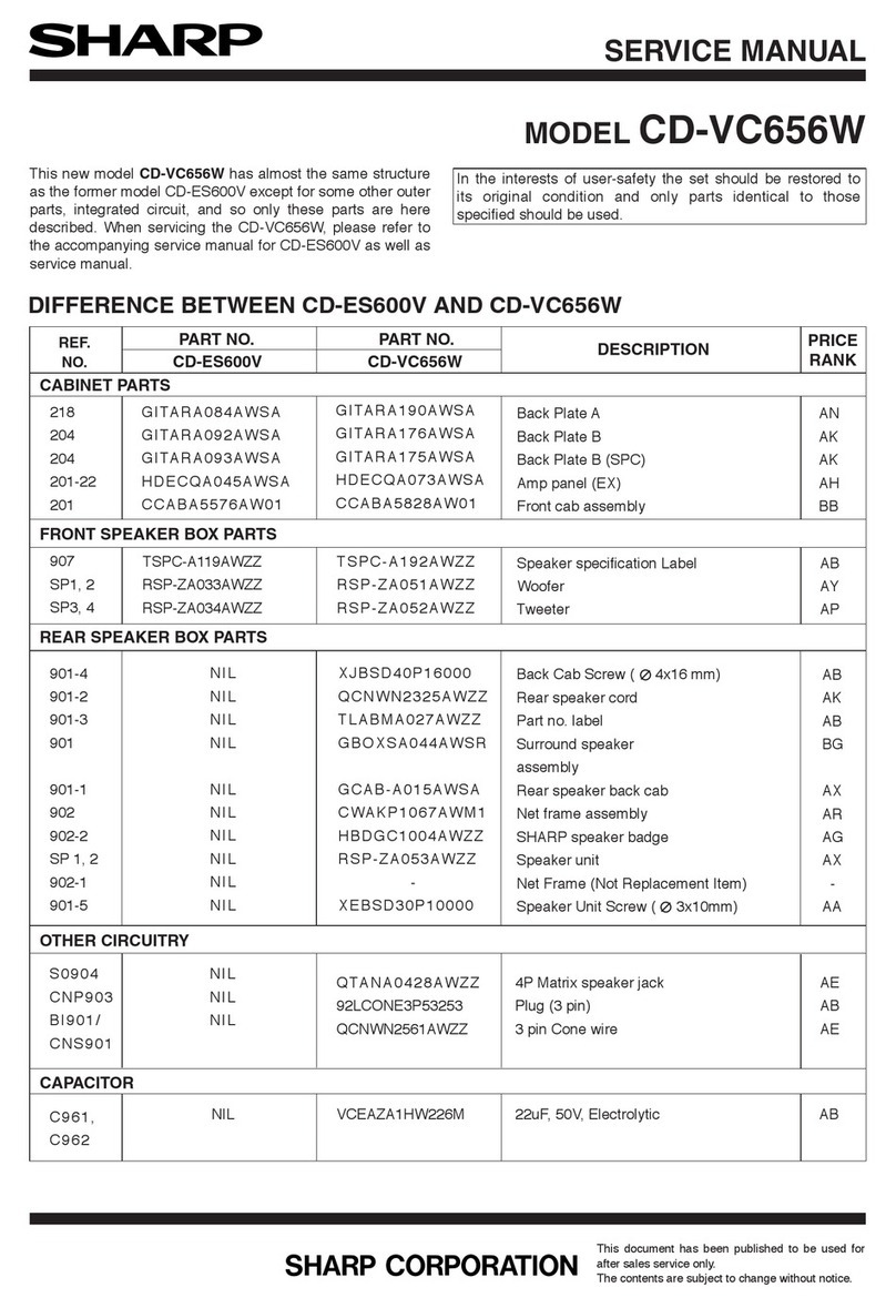 Sharp CD-ES600V User manual