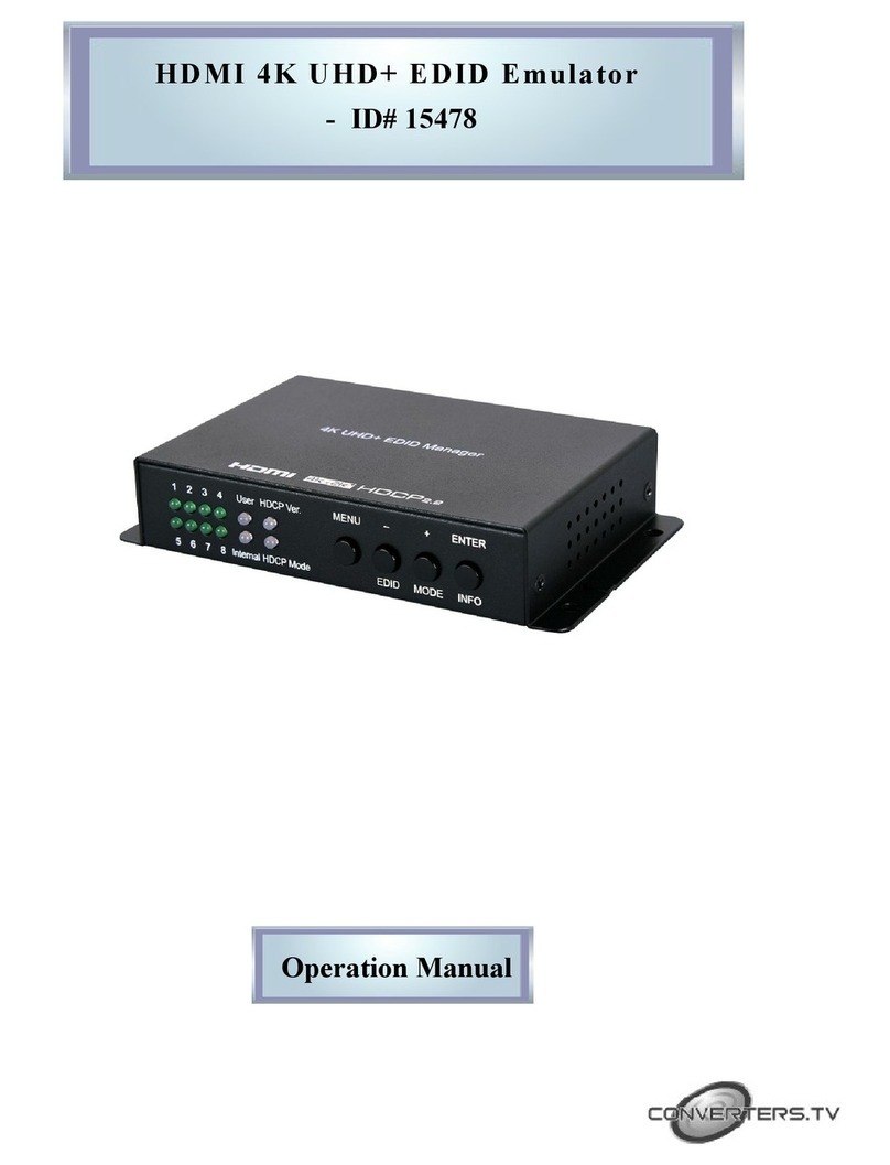 Converters.TV HDMI 4K UHD+ EDID Emulator User manual