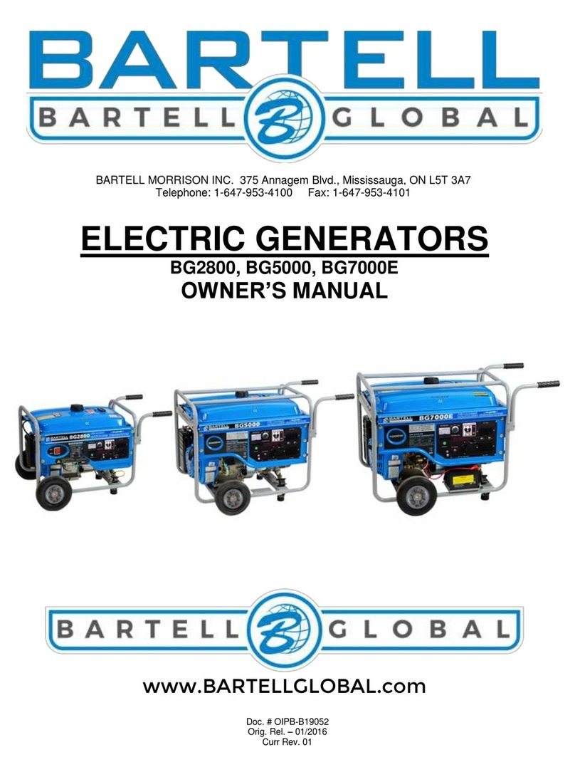 Bartell BG2800 owner's manual