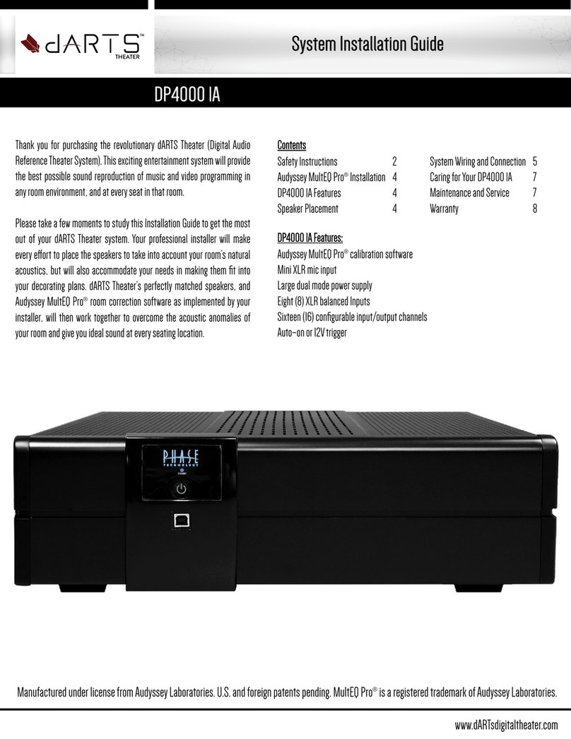 darts theater DP4000 IA System installation guide
