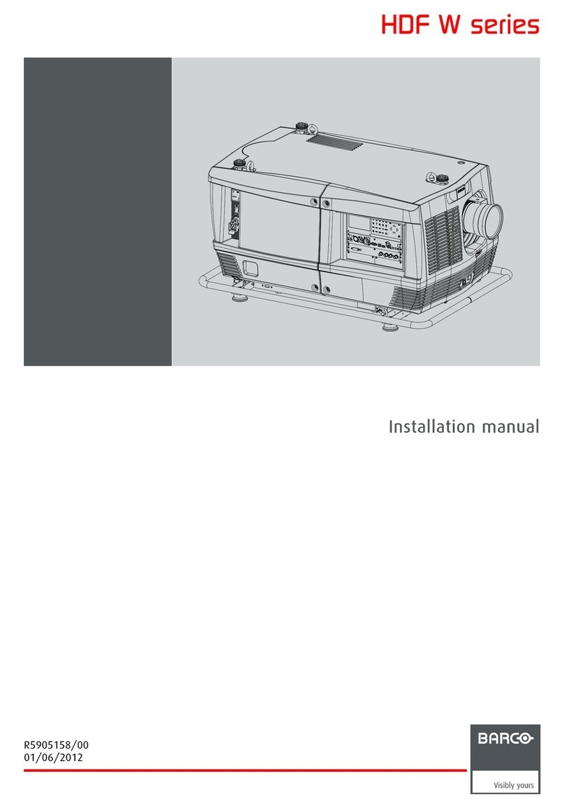 Barco HDF W22 installation manual