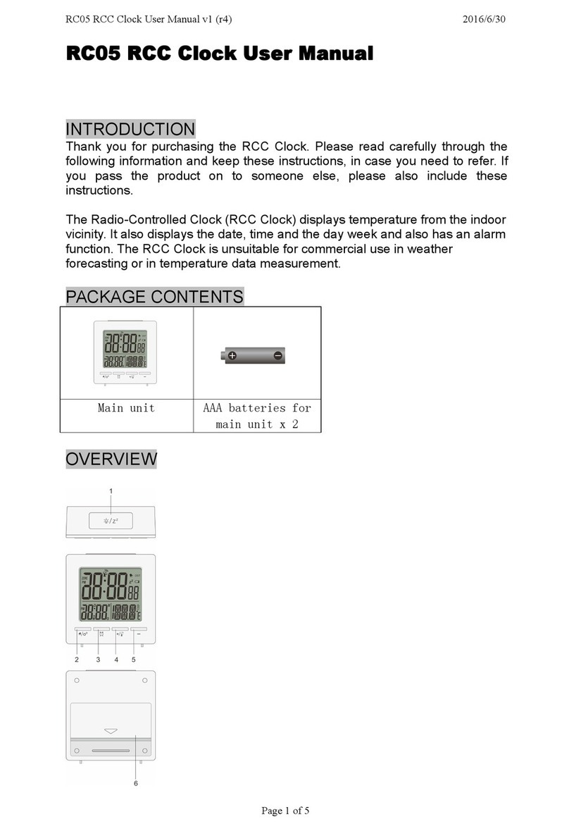 Oregon Scientific RC05 RCC User manual