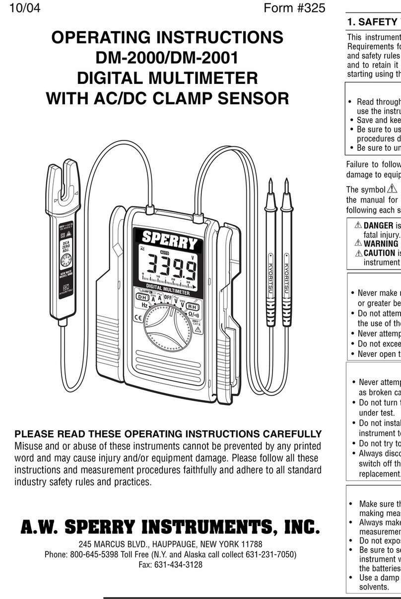 Sperry instrument DM-2000 operating instructions