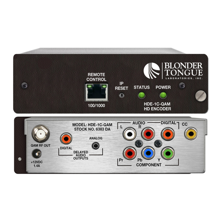 Blonder tongue HDE-1C-QAM User manual